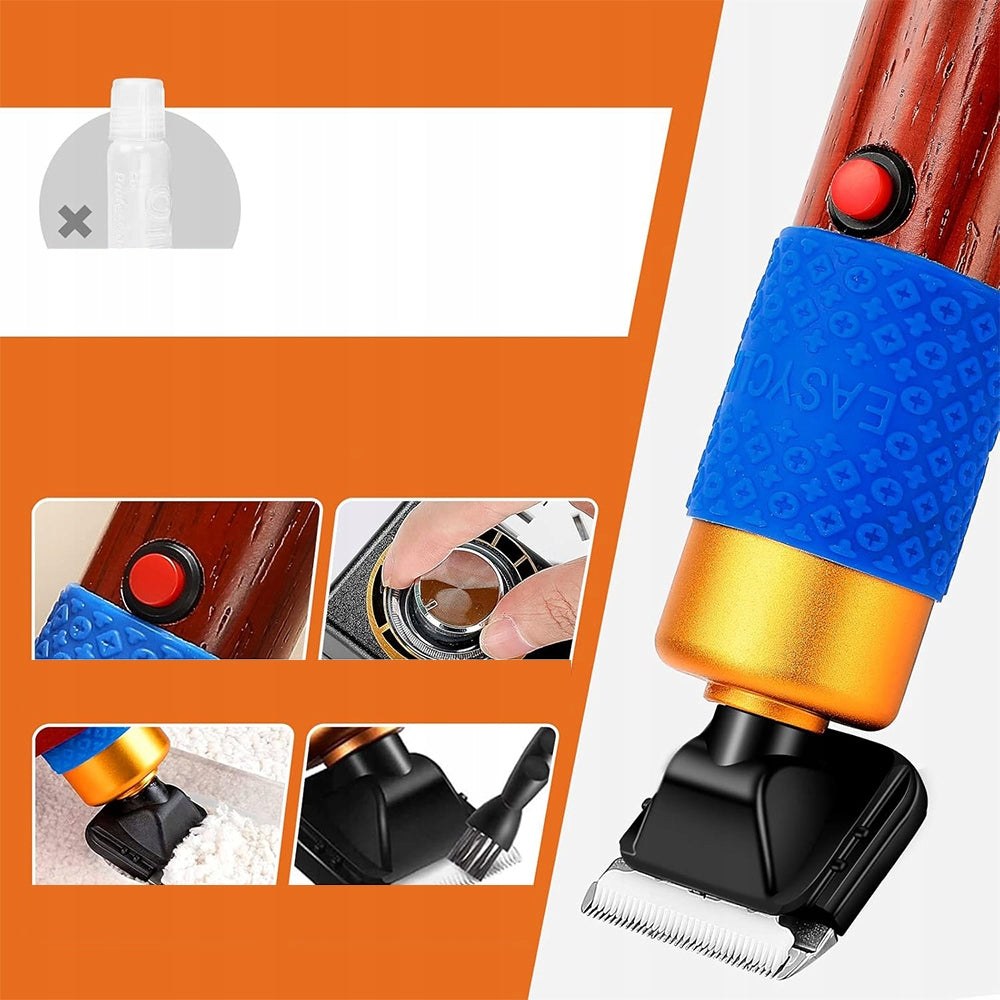 200W CARPET TRIMMING MACHINE WITH ADJUSTABLE AND WOODEN HANDLE Dominant color brown