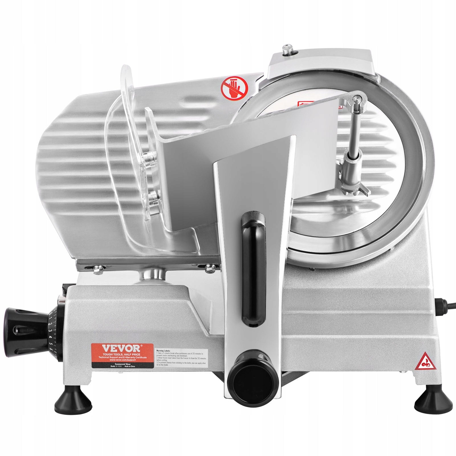 200W Commercial Meat Slicer 8" Carbon Steel Blade Adjustable Thickness