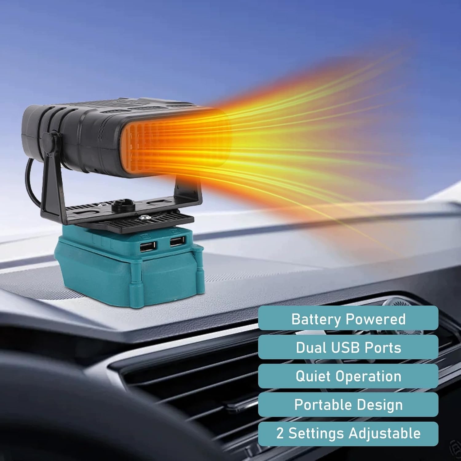 200W PORTABLE HEATER POWERED BY USB BATTERY CONSTANT TEMPERATURE Brand no brand