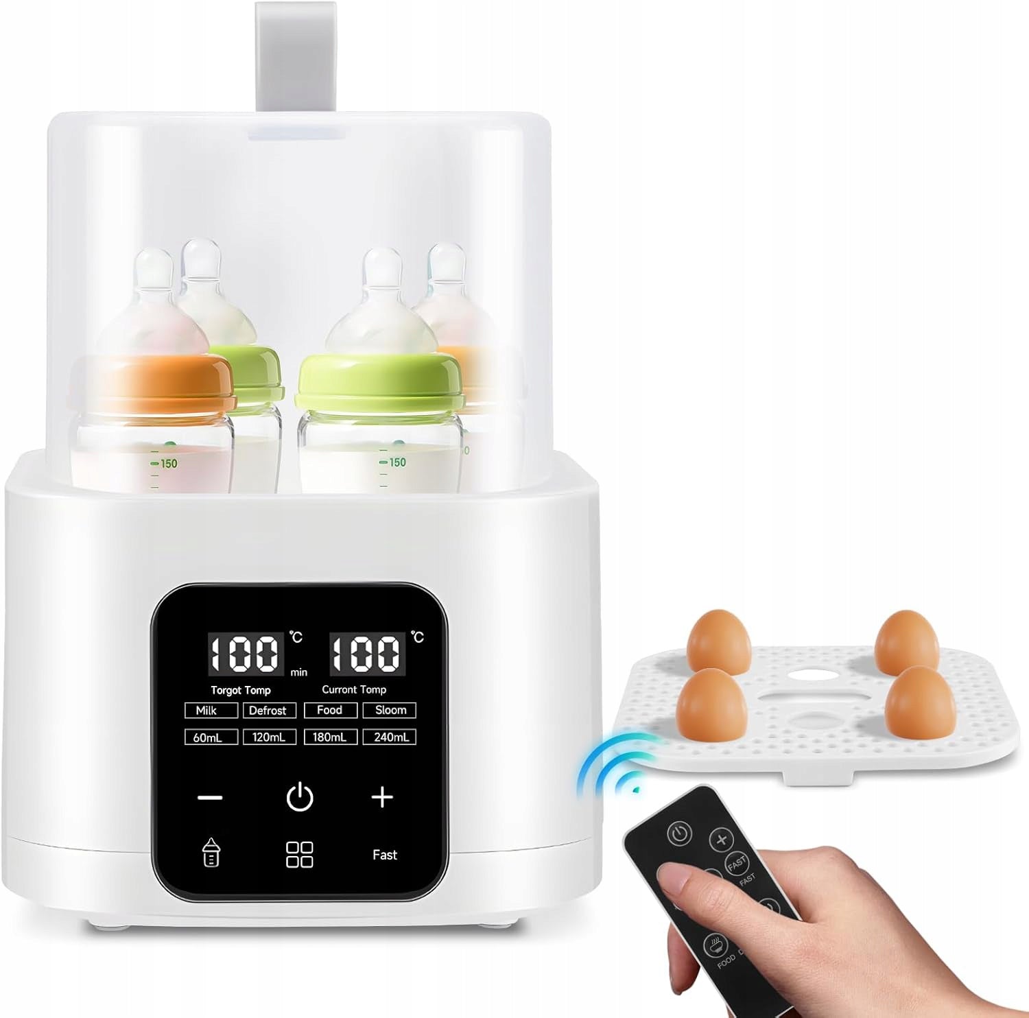 200W Teat Bottle Sterilizer Heater Portable 4 Bottles