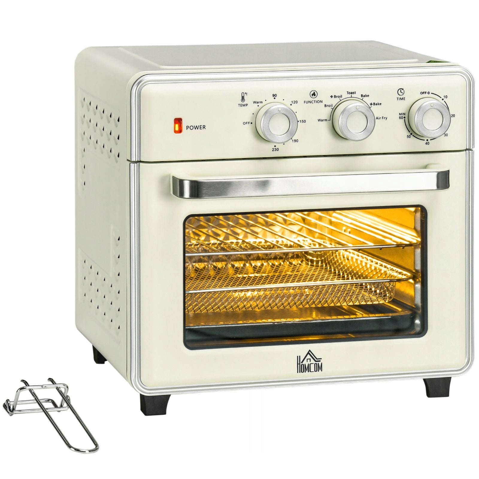 2026 HOMCOM 20L Mini Oven with Cream Thermocouple
