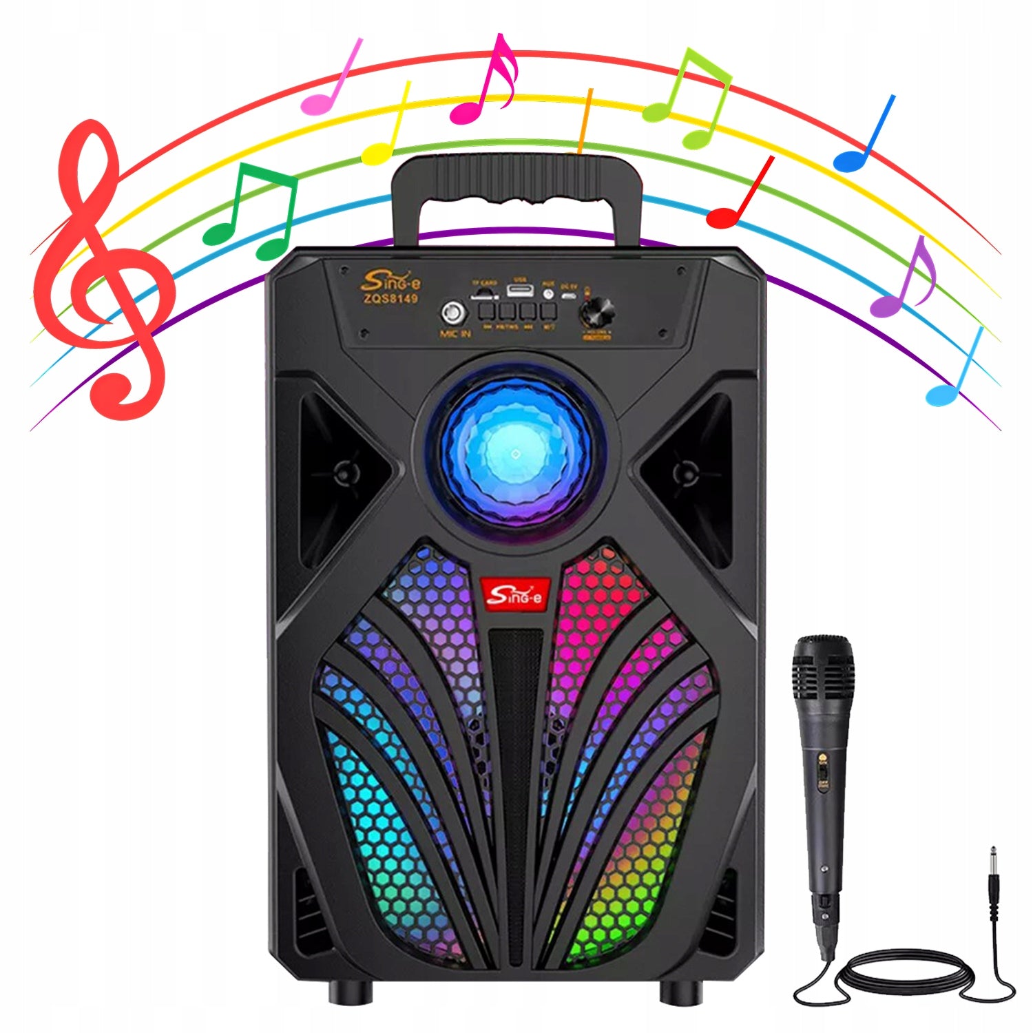 2026 LARGE BLUETOOTH SPEAKER PORTABLE WIRELESS BOOMBOX KARAOKE RGB Packaging status original