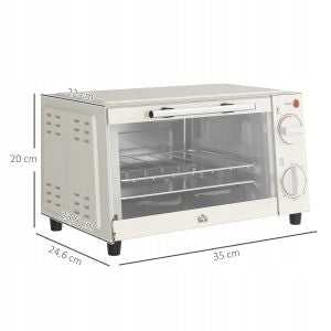 2026 Mini Oven 9L 750W Timer 100-230C Cream Accessories Brand no brand