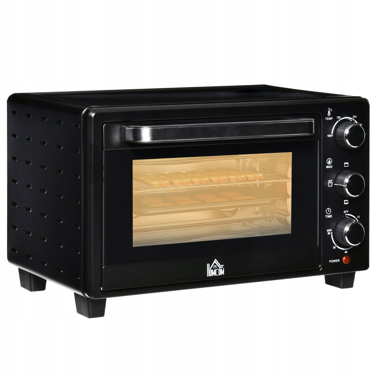 2026 Mini oven 21L 1400W 3 baking modes black and silver
