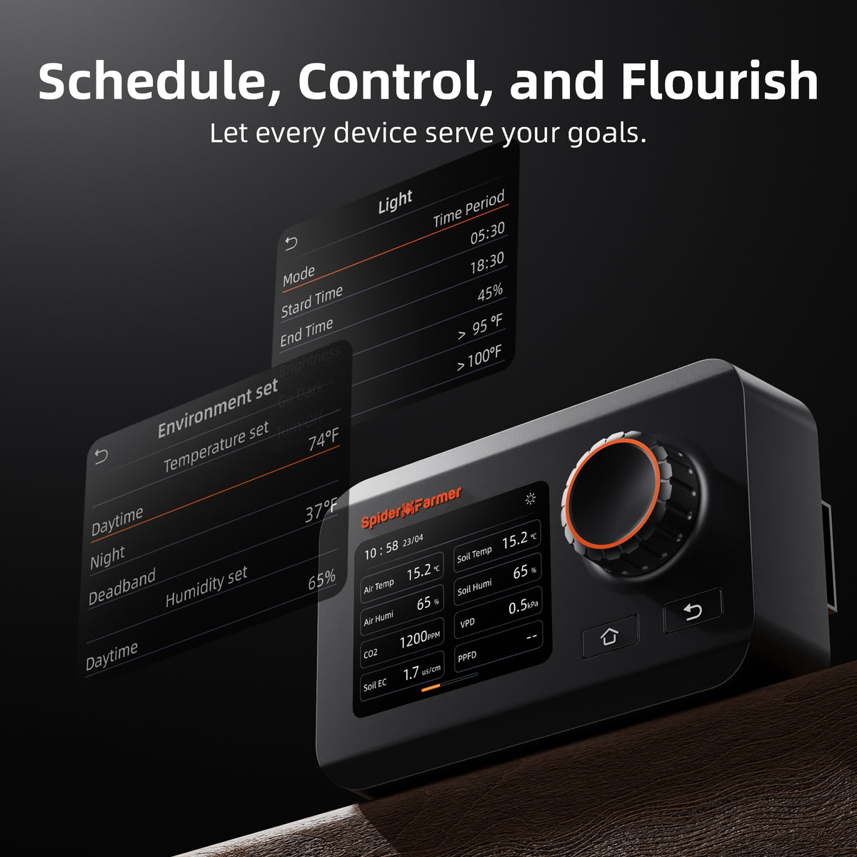 2026 Spider Farmer GGS Controller Kits Smart Grow Light Controller Humidity Manufacturer code SF-GGS-CONTROLLER KITS