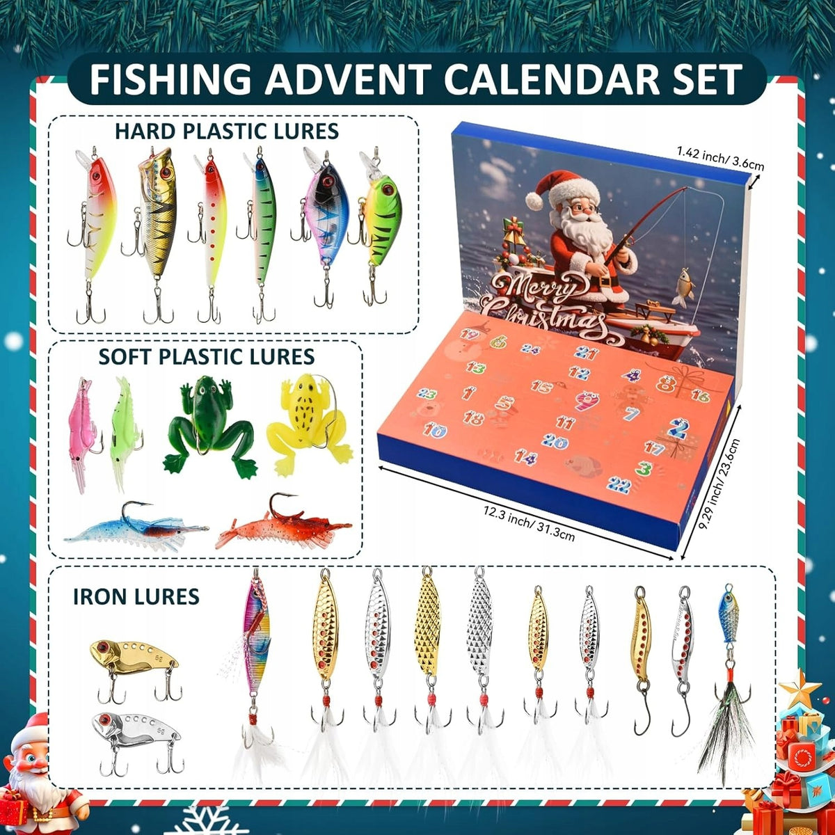 2026 with fishing equipment 24-day Christmas Advent Calendar Packaging status original