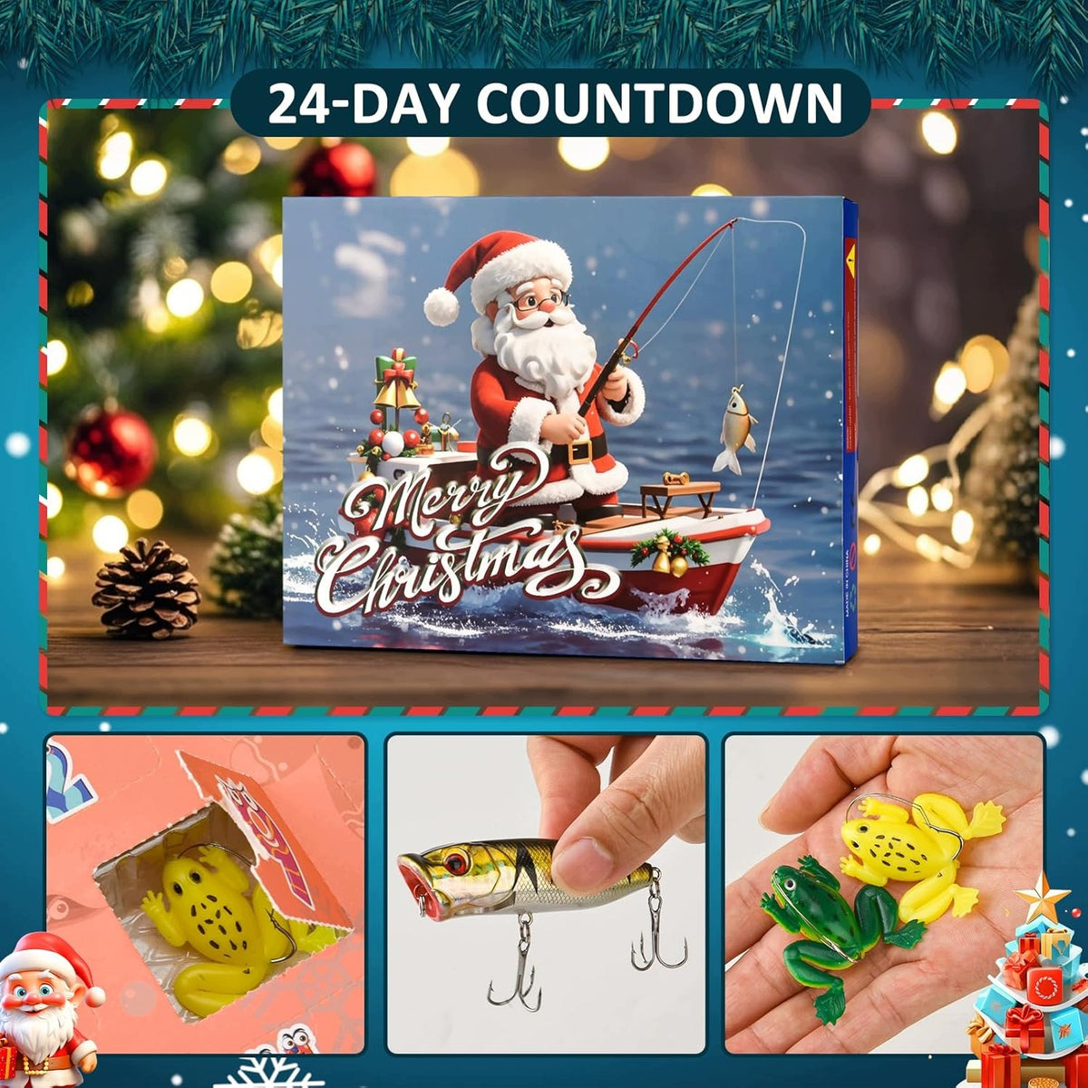 2026 with fishing equipment 24-day Christmas Advent Calendar