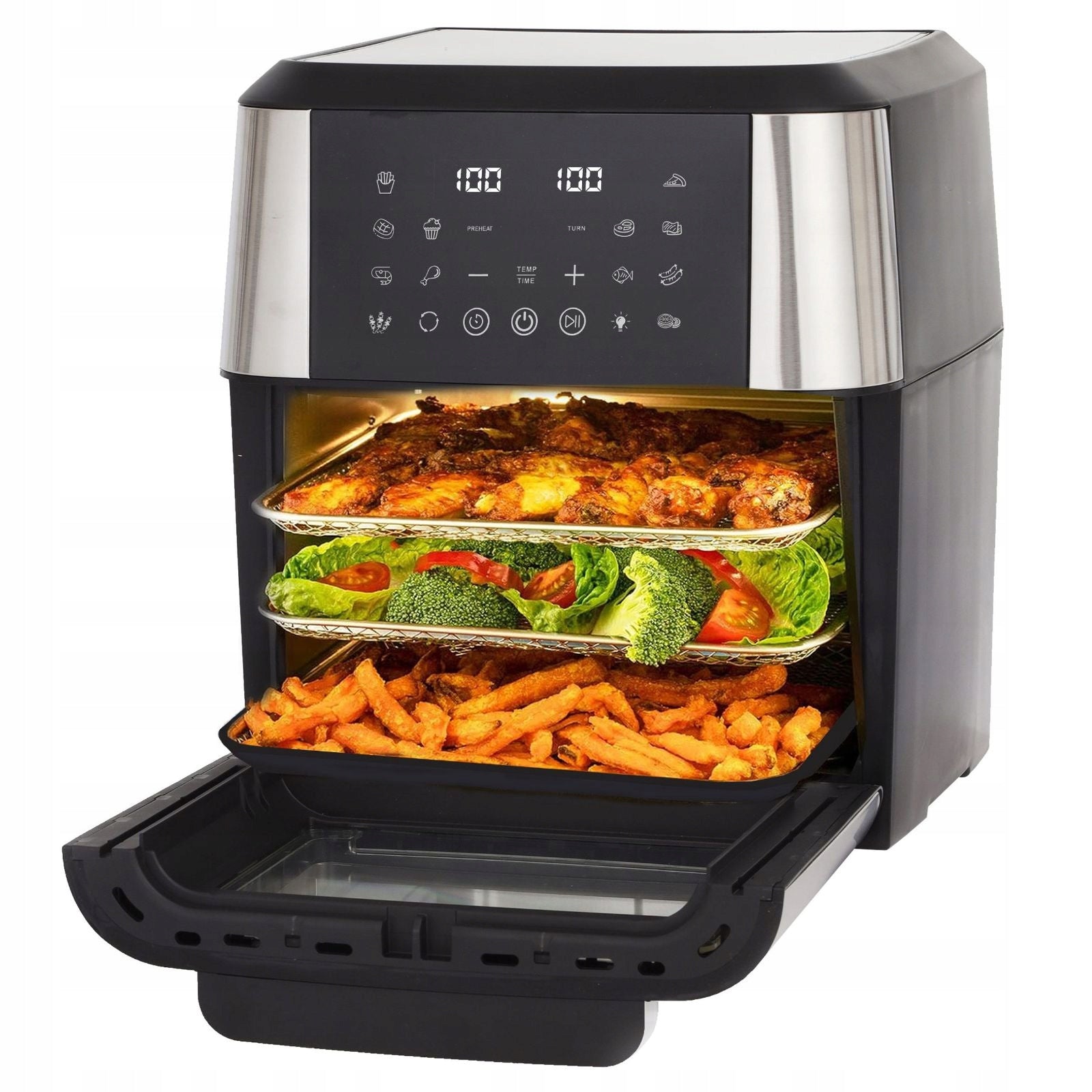 2026Y XXL 12L Fat Free Fryer with Easy Fry & Grill Accessories