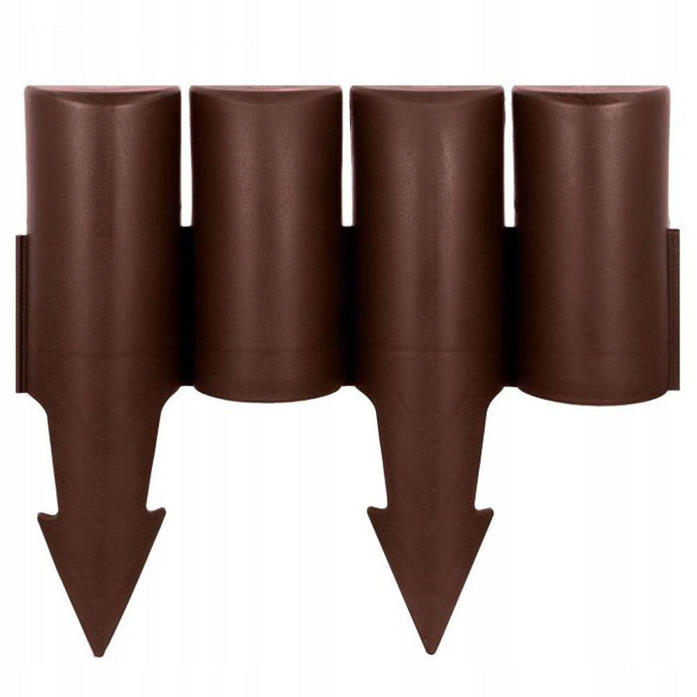 20x GARDEN Palisade plastic brown border edging fence lawn 5 m Manufacturer Vilde