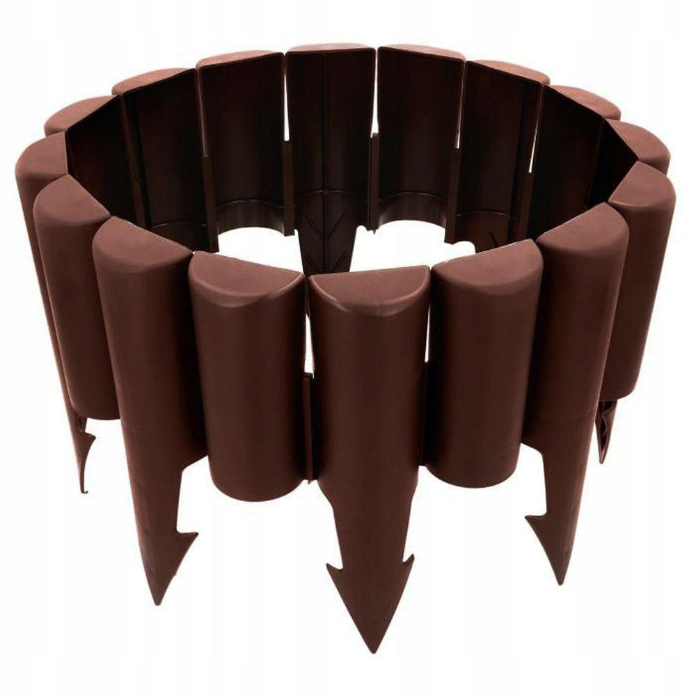 20x GARDEN Palisade plastic brown border edging fence lawn 5 m Manufacturer code SET146