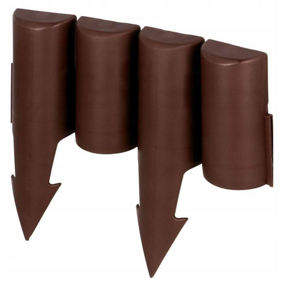 20x GARDEN Palisade plastic brown border edging fence lawn 5 m Material plastic
