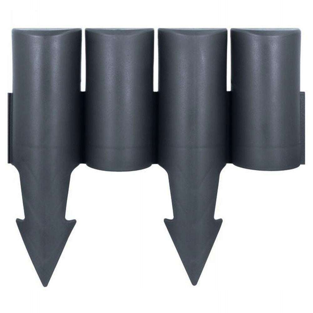 20x GARDEN Palisade plastic grey border edging fence lawn 500 cm Manufacturer Vilde