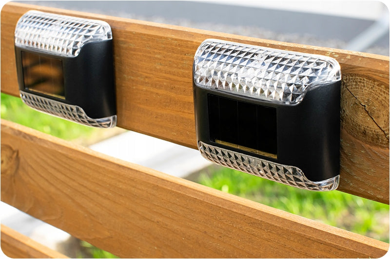 20x WATERPROOF DECORATIVE SOLAR LIGHTS FOR STAIRS FENCE TWILIGHT SENSOR Diameter/width 8 cm