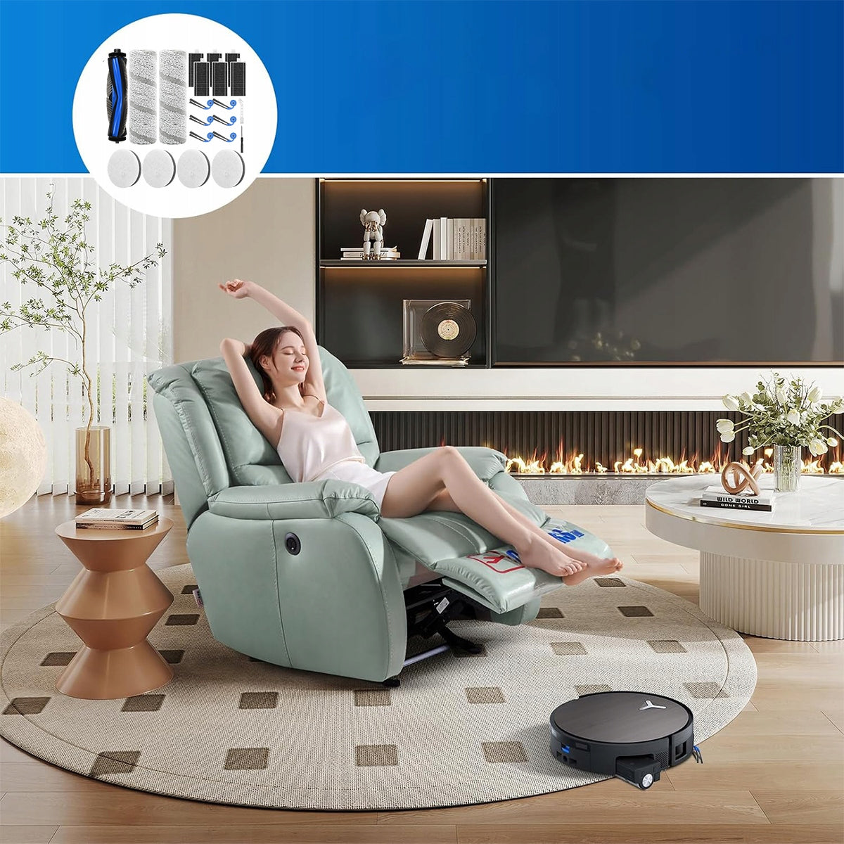 21PCS FOR ECOVACS X11 Omnicyclone ACCESSORIES - COMPLETE CLEANING KIT Model 6911410388302