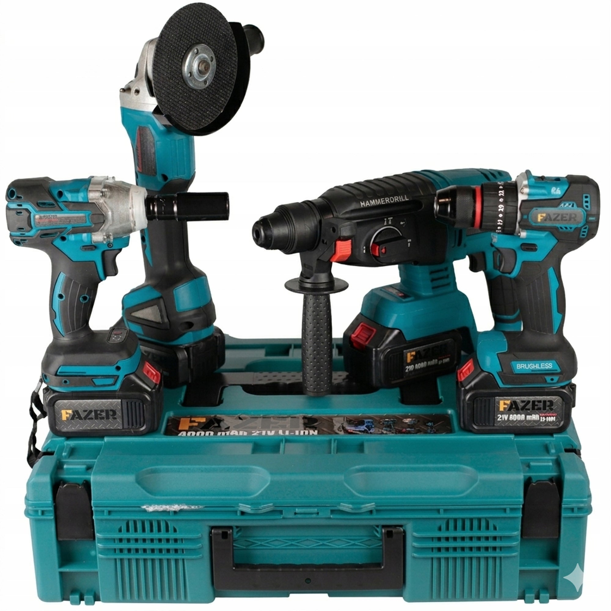 21V 4in1 Cordless Impact Wrench Grinder Tool Kit