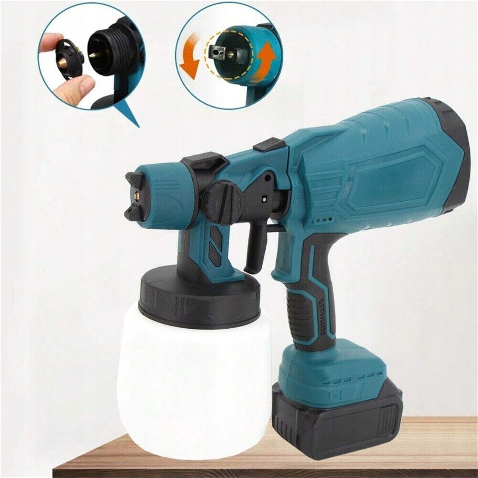 21V Cordless Spray Paint Gun – 2 Batteries in Brand no brand