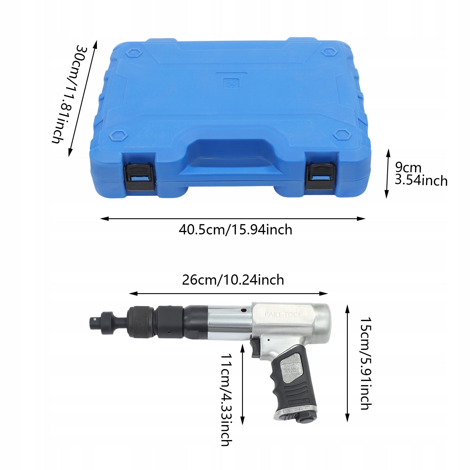 2200BPM Air Hammer Chisel Set 1/4" Auto Repair Sheet Metal Tool Kit Packaging status original