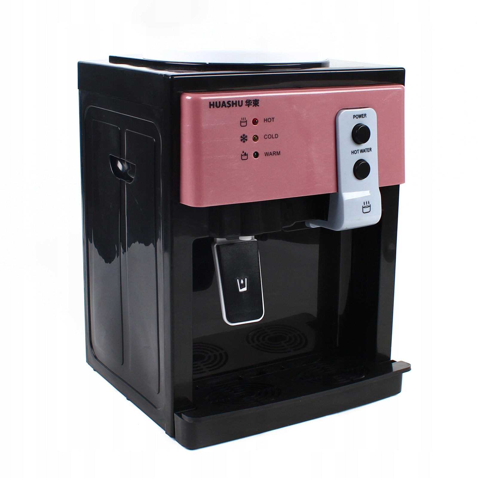 220V Pink EU Plug Desktop Water Dispenser, With Hot and Cold Water