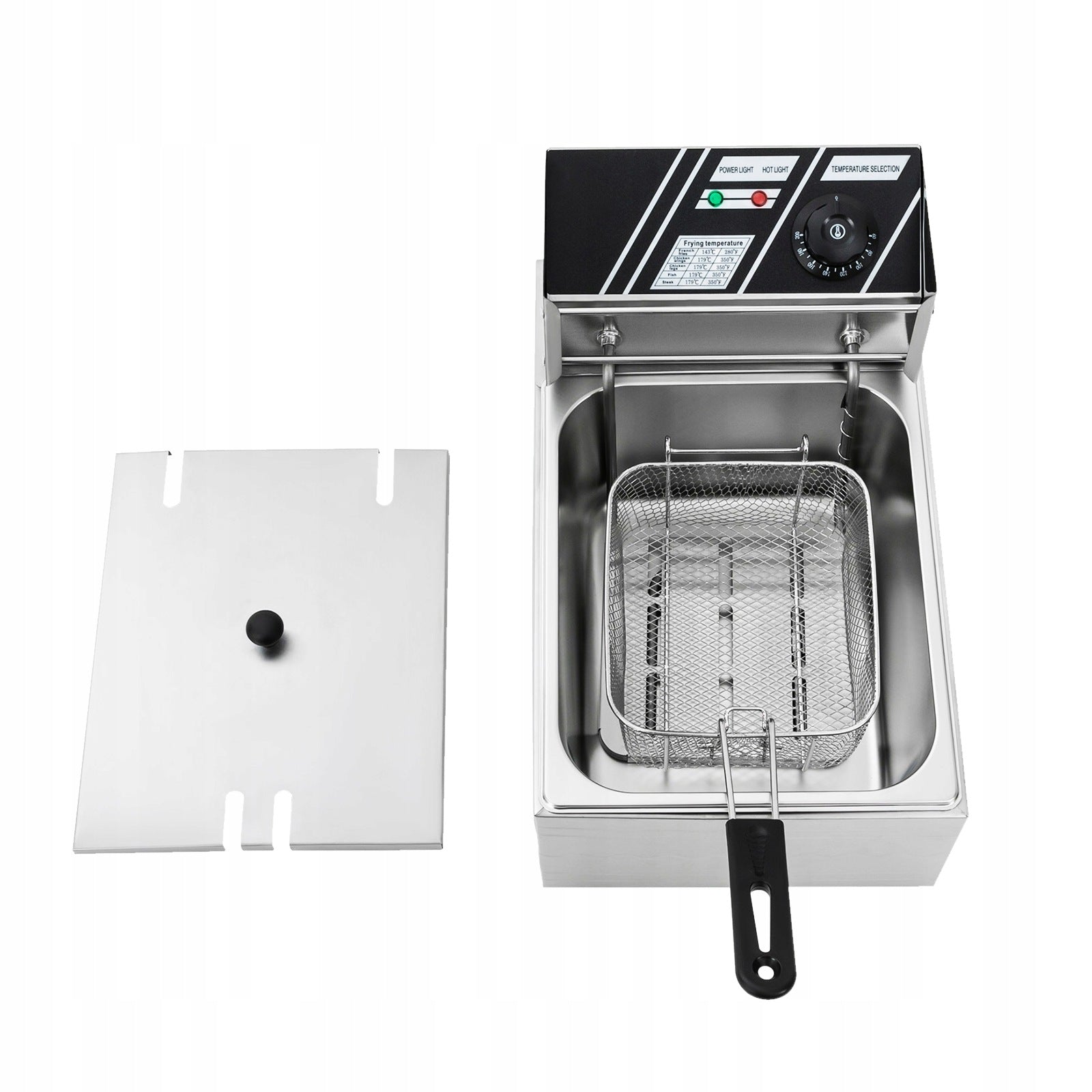 220V Single Tank Deep Fryer 6L Commercial Kitchen Countertop Fryer