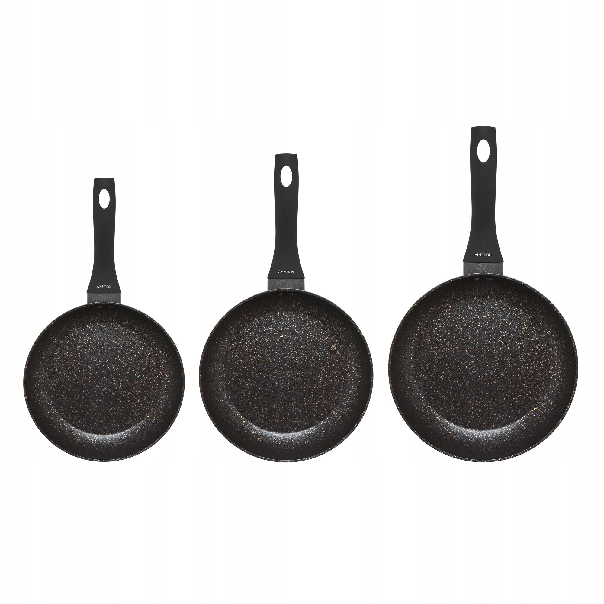 22276 Set of 3 pans coating Stone Edition Ambition Tres 20 24 28