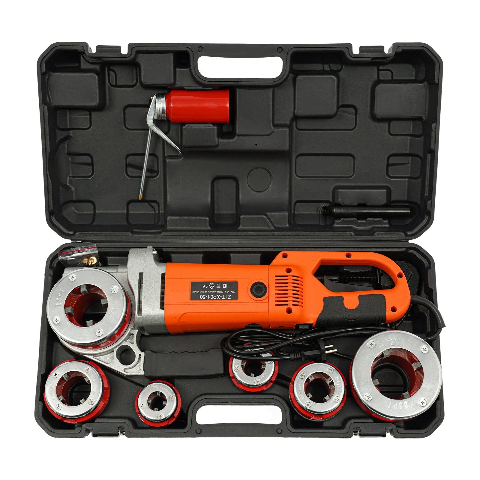 2300W ELECTRIC PIPE THREADER 1/2-2IN, 6 DIES AUTO THREADING MACHINE 230V Packaging status original