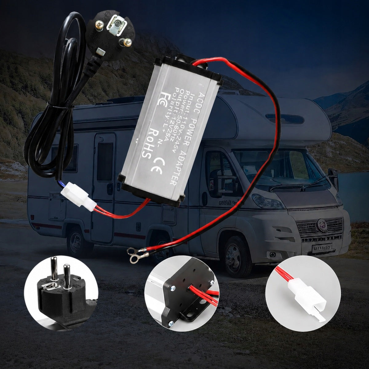 230V TO 12V POWER SUPPLY FOR DIESEL AUXILIARY HEATING, TRANSDUCER Brand no brand