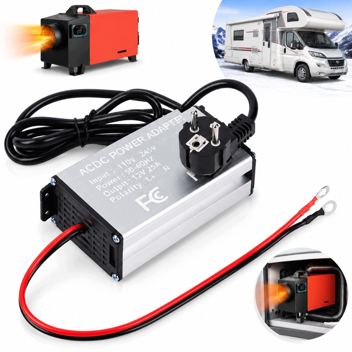 230V TO 12V POWER SUPPLY FOR DIESEL AUXILIARY HEATING, TRANSDUCER