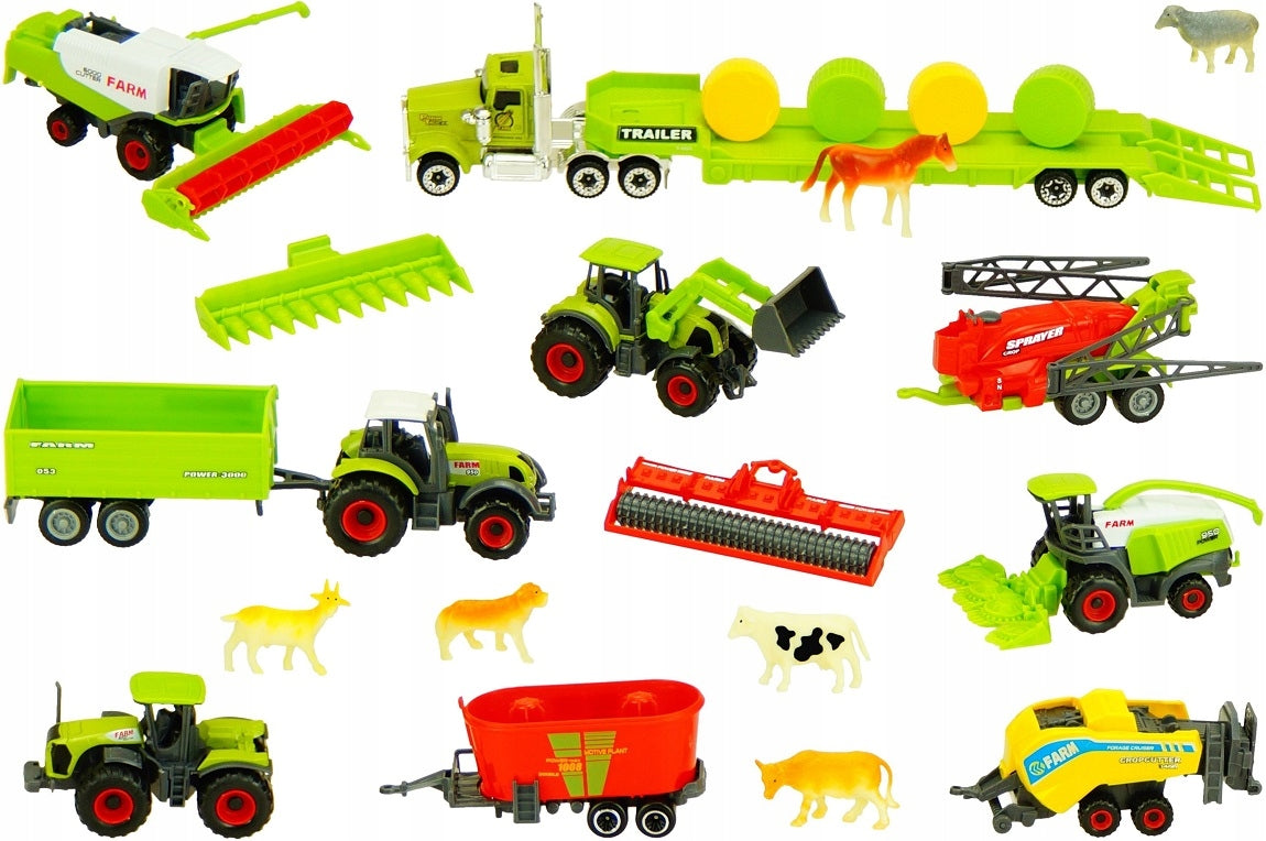 23ele SET OF AGRICULTURAL MACHINERY METAL FARMA 0279 Brand Nicola Toys