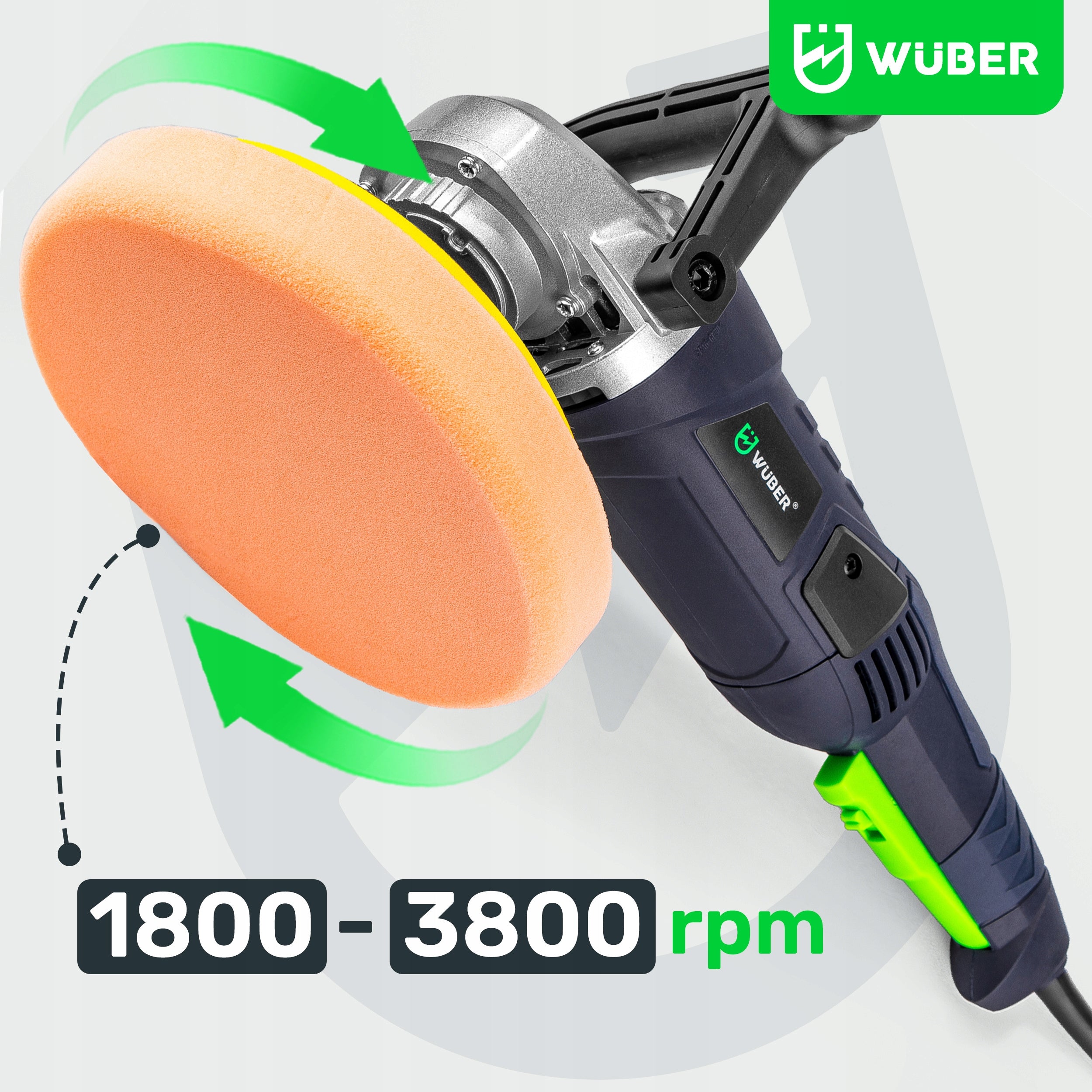2400W ROTARY CAR POLISHER WITH SPONGE + MENZERNA PASTE ADJUSTMENT Brand Wuber