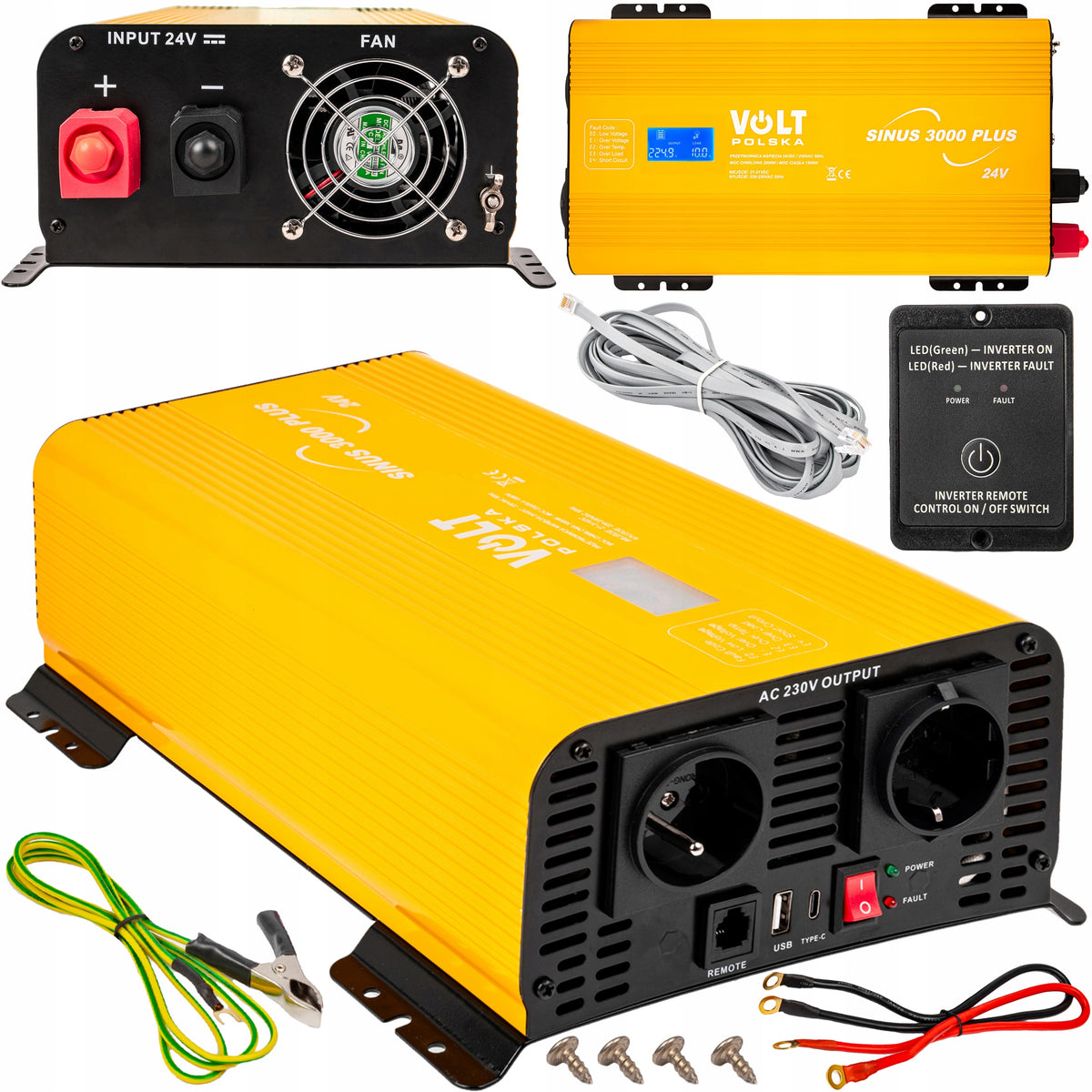 24V 230 3000W SINUS PL VOLTAGE CURRENT CONVERTER