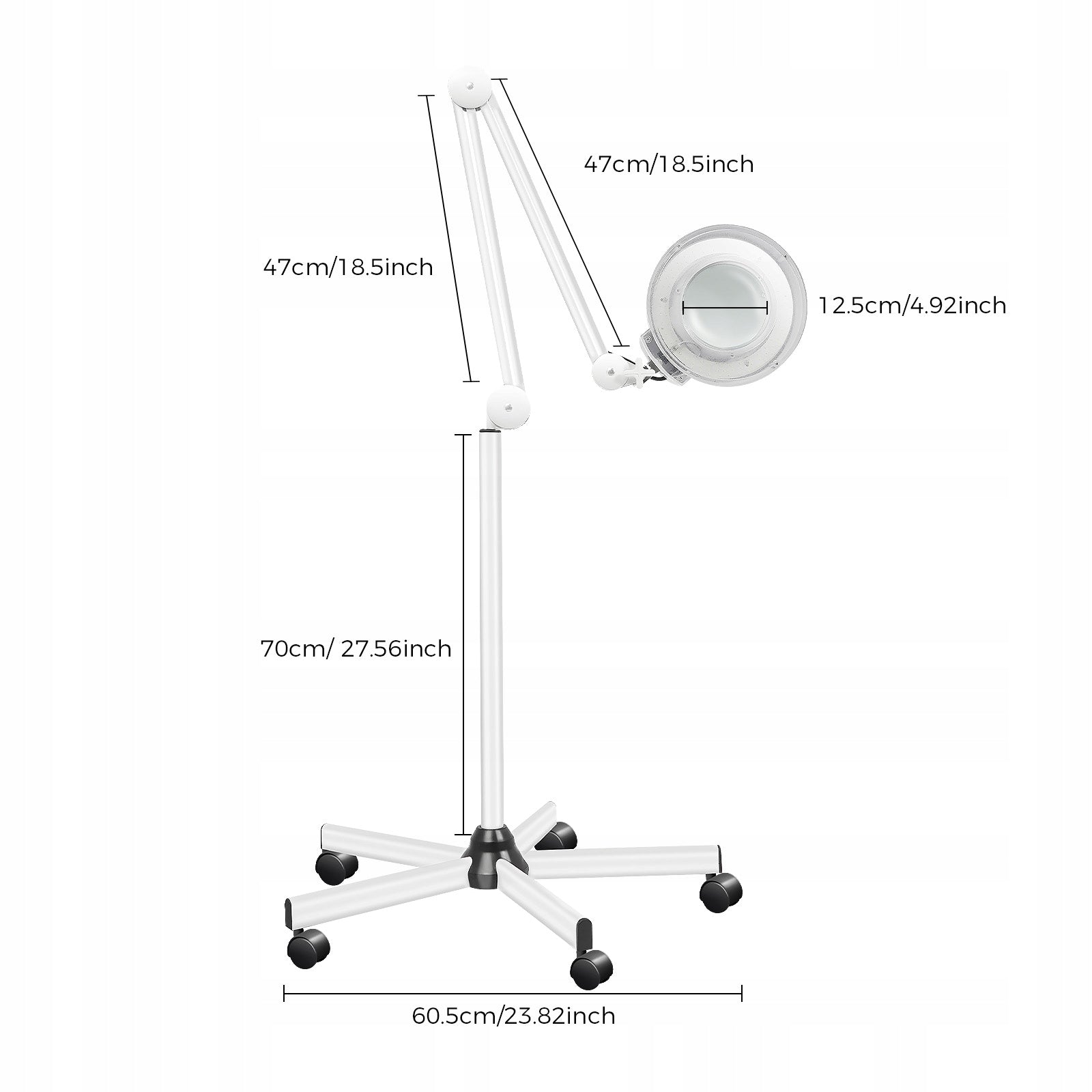 24W 2400ML DERMATOLOGICAL MAGNIFIER LAMP COSMETIC MAGNIFYING TRIPOD Brand no brand