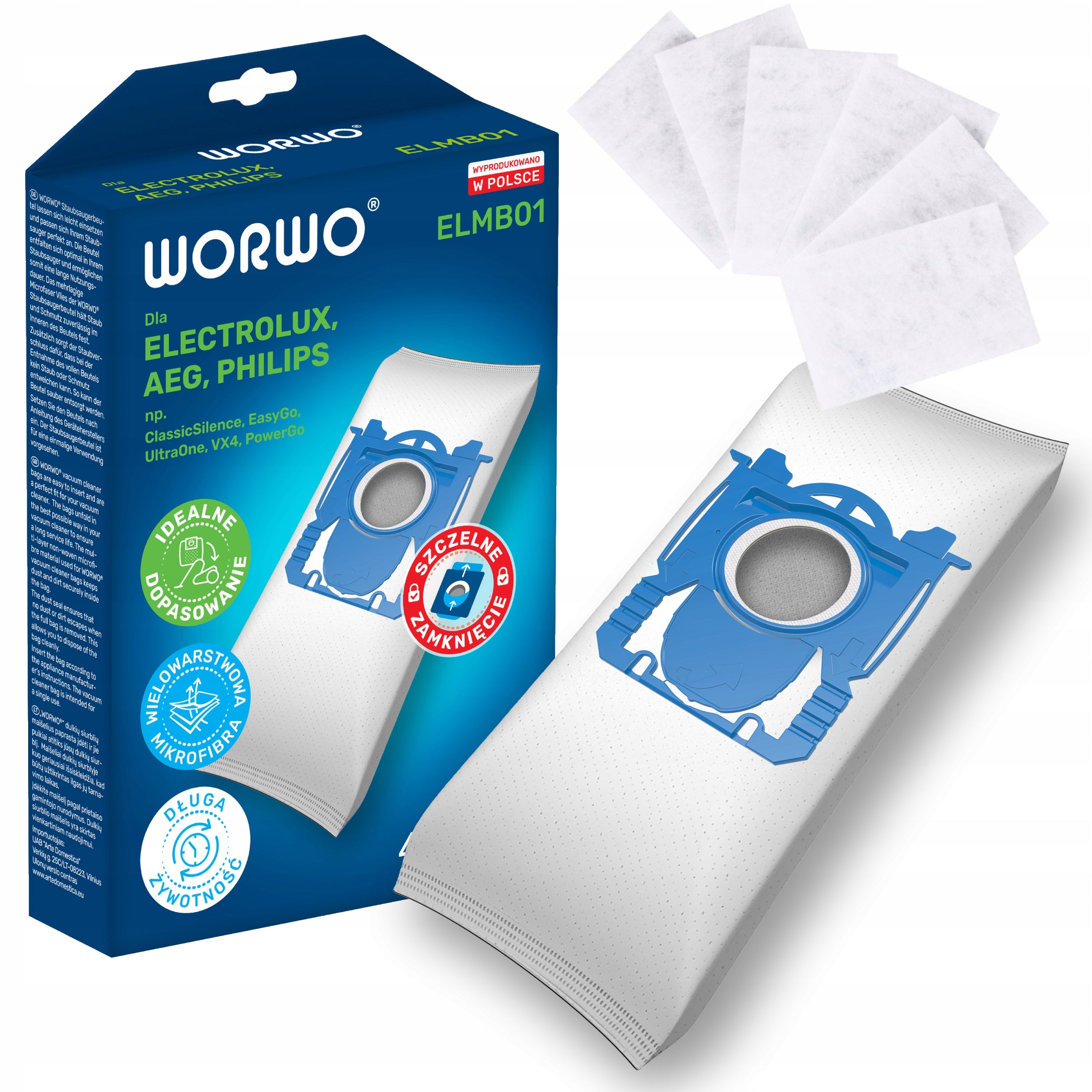 24x BAGS FOR ELECTROLUX PHILIPS AEG ZANUSSI BAG ELMB01K
