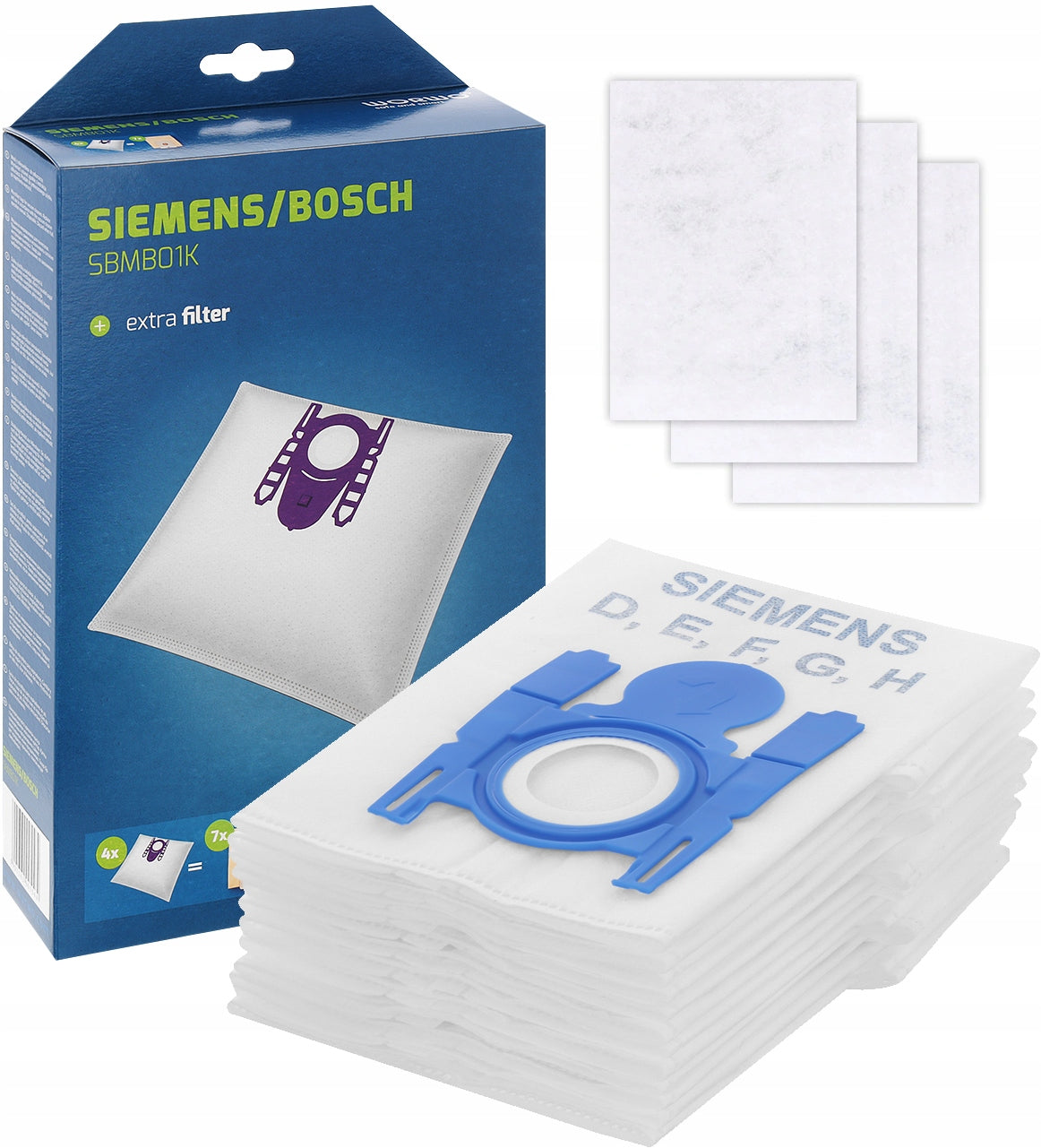 24x BOSCH GL-20 GL30 GL45 Compaxx SIEMENS TYPE D E F G H vacuum cleaner bags Packaging status original