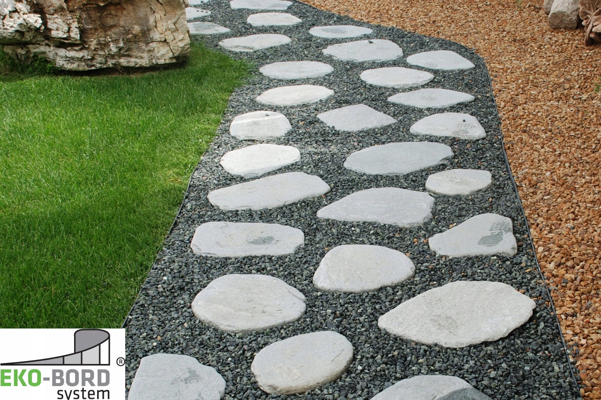 24x Garden edging 10cm 1m Lawn Plastic Curb Bord +50 Anchors Length 2400 cm