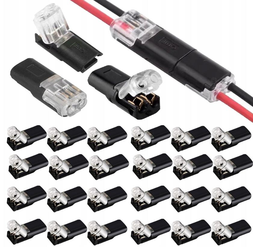24x Quick Connection Connector D2 Snap Cable Connector