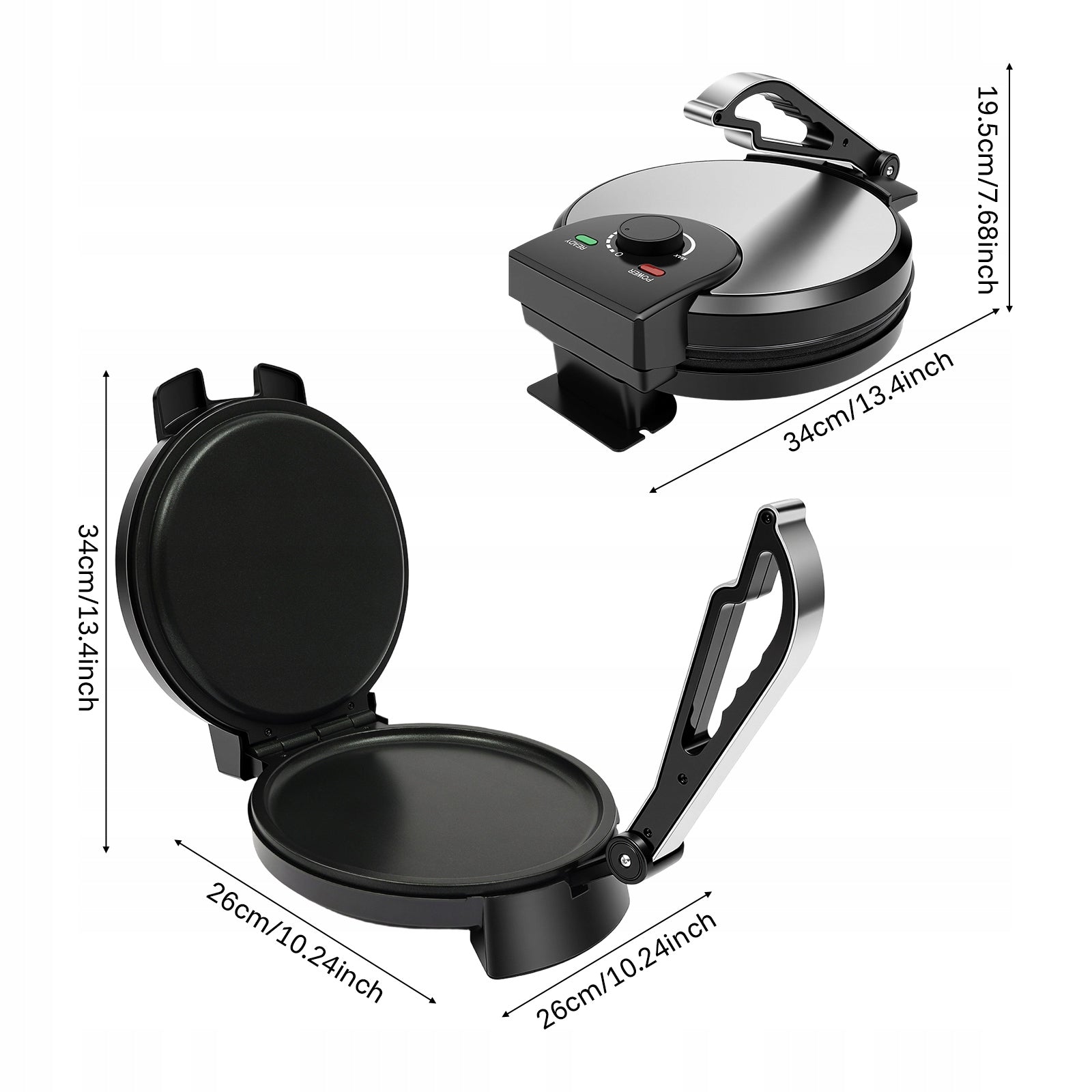 26*34*19.5CM PANCAKE MAKER 1200W Manufacturer code 619318