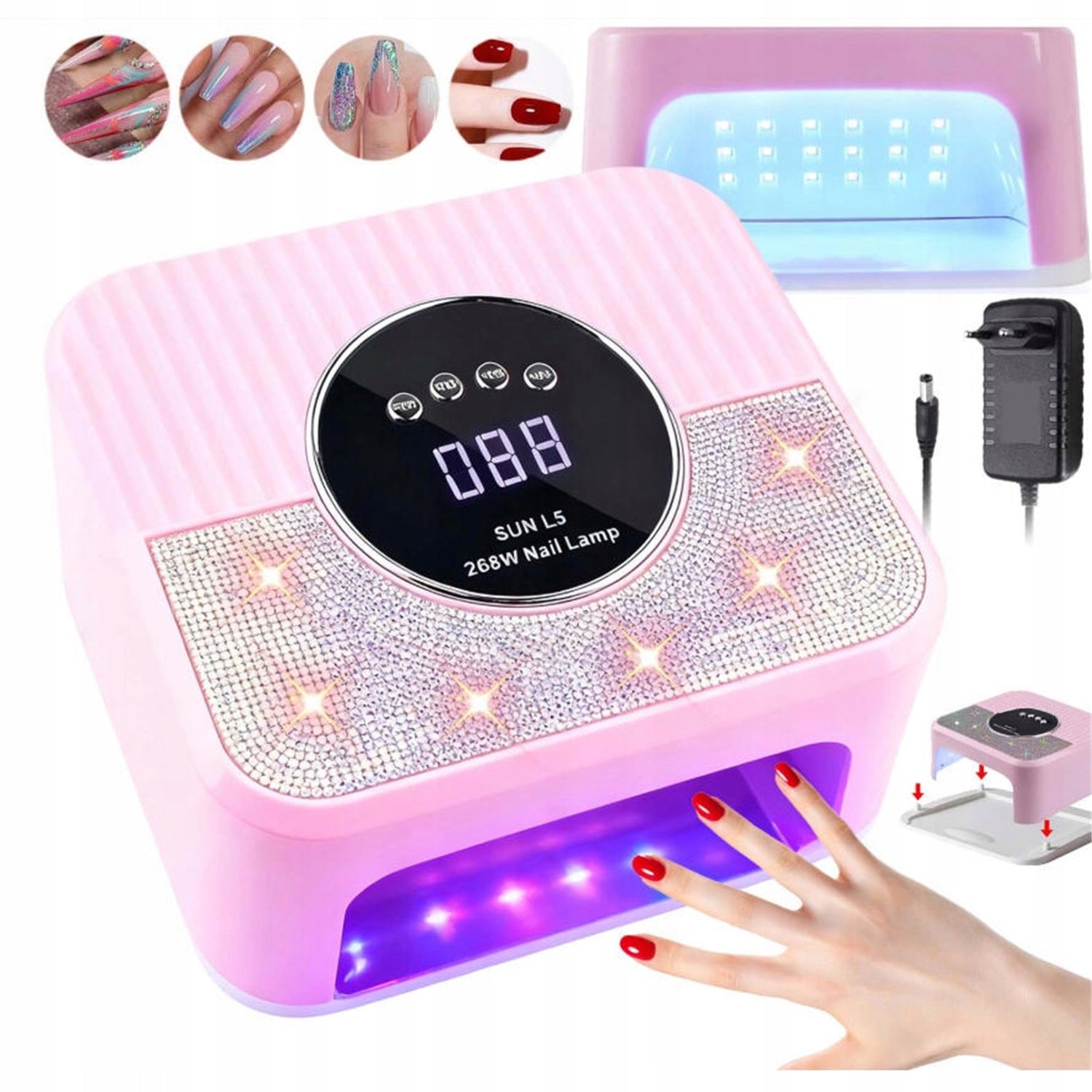 268W UV LED NAIL LAMP WITH AUTOMATIC SENSOR LARGE SPACE Packaging status original