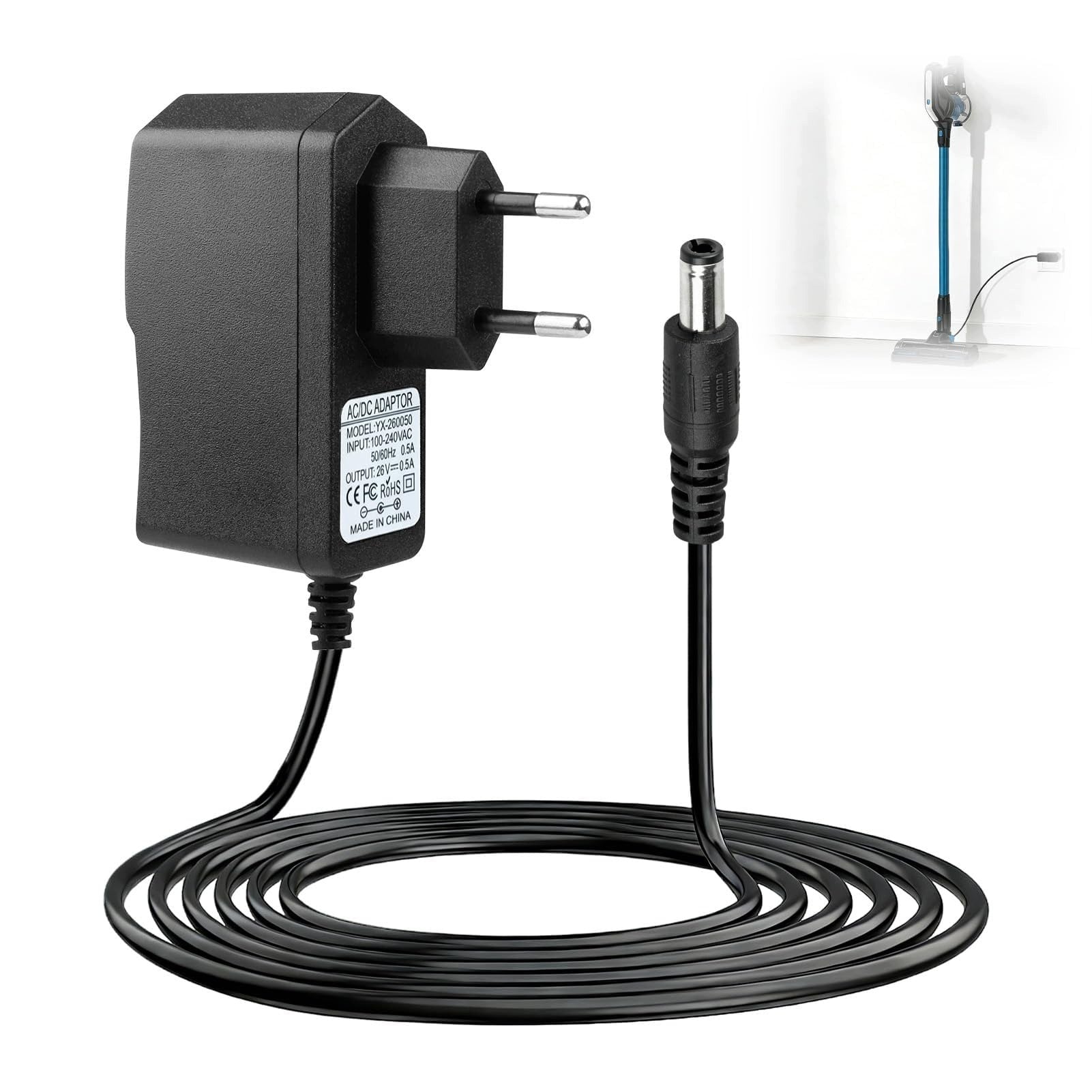 26V 500MA CHARGER FOR VACUUM CLEANER HOOVER H-FREE 100/200/500/700