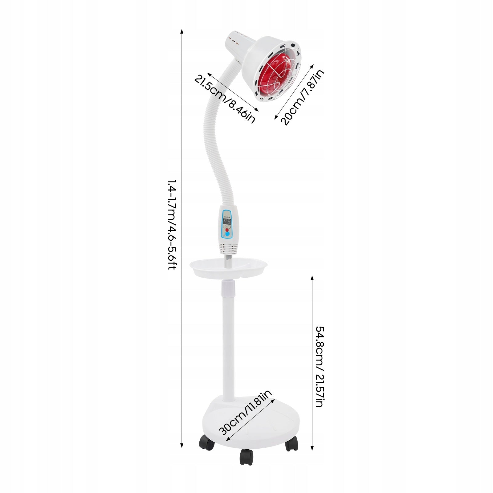 275W Infrared THERAPY LAMP, RED LIGHT HEAT LAMP WITH ADJUSTABLE STAND Medical device no