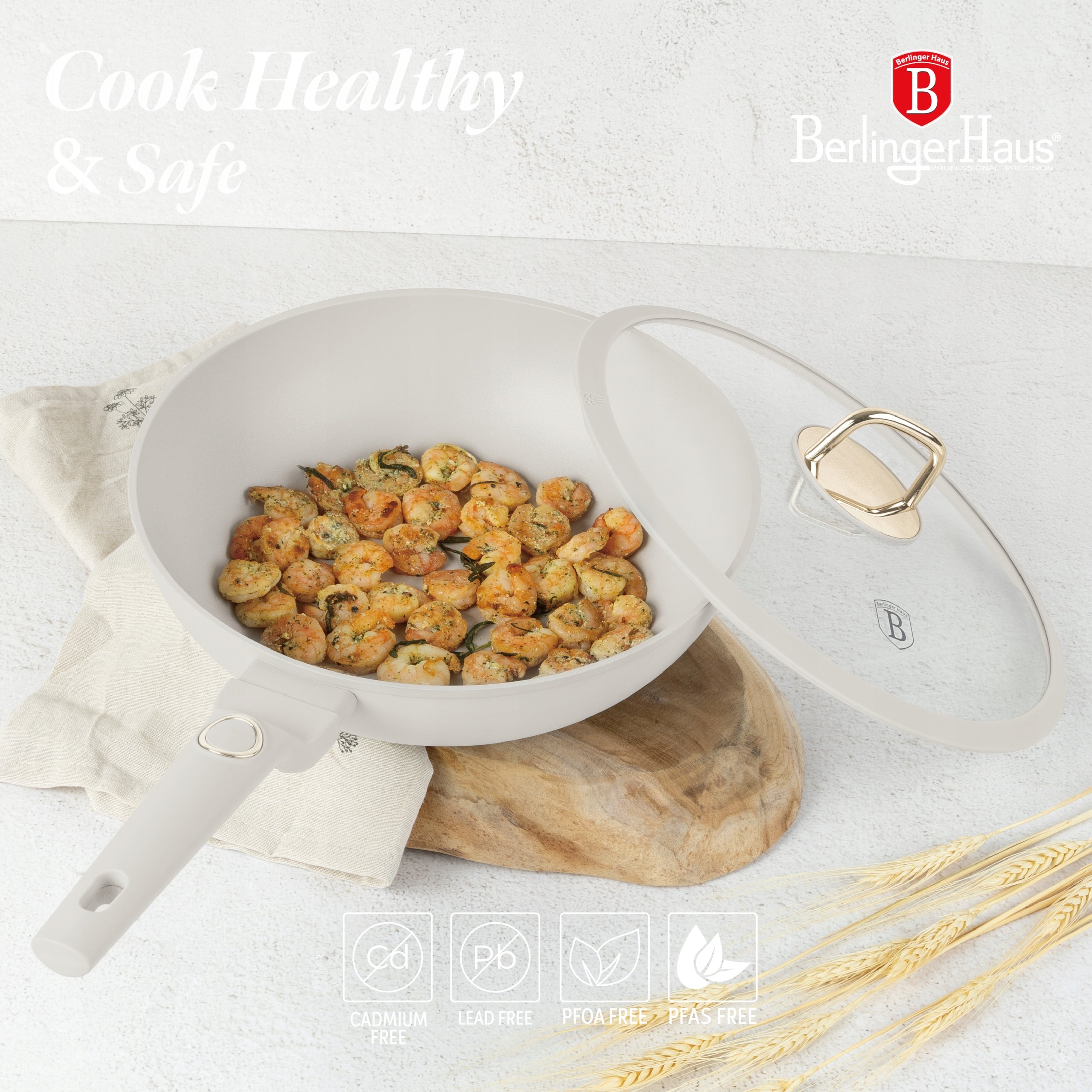28 cm Wok, BerlingerHaus BH-8064 Sahara Collection Packaging status original