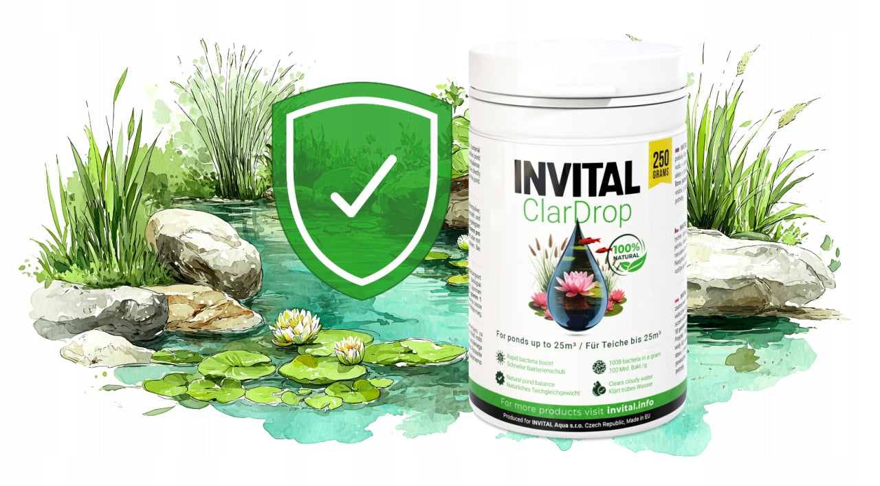 Bakterijų preparatas INVITAL ClarDrop 250 g tvenkiniui, atstato balansą