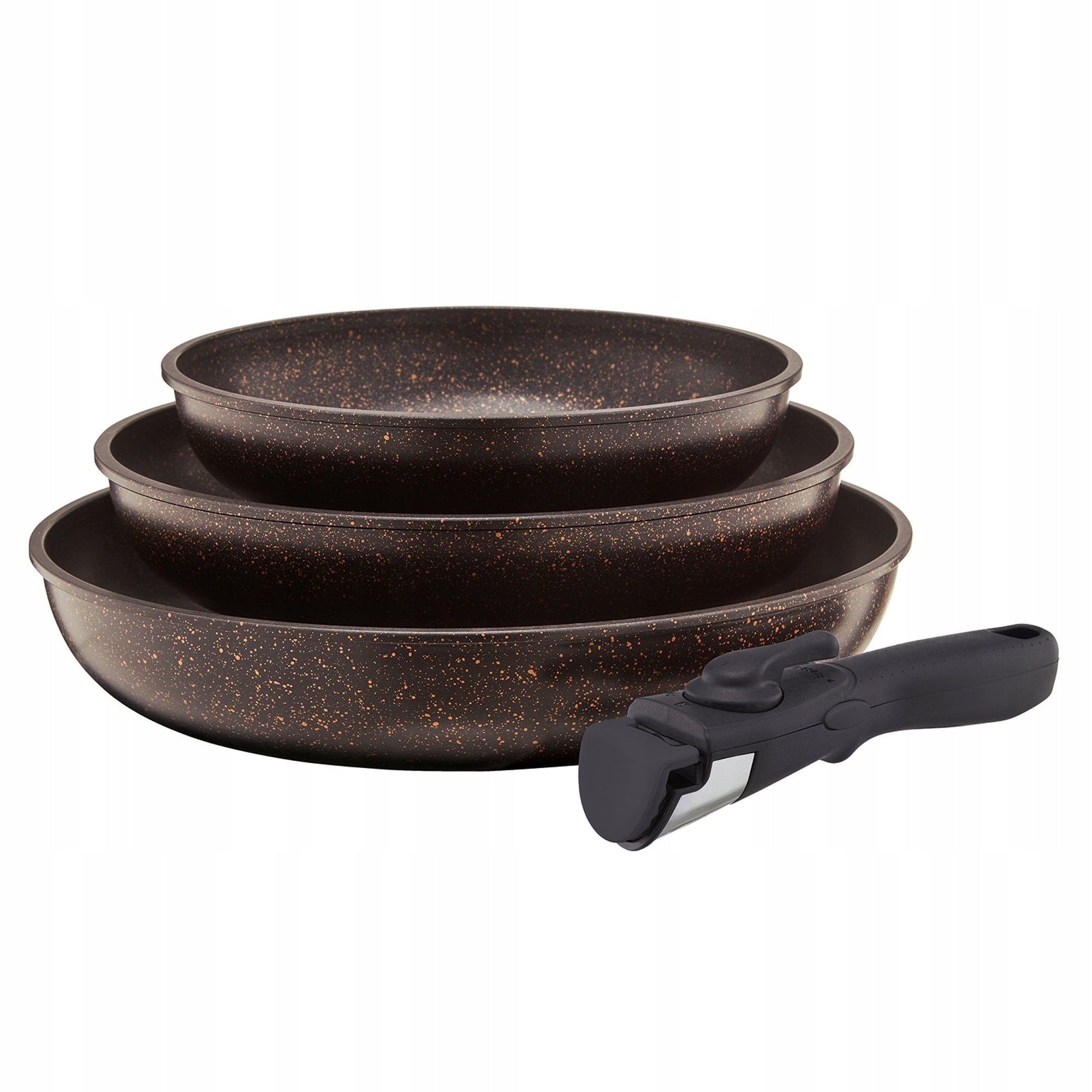 29487 Set of pans with detachable handle Gold 3-element AMBITION