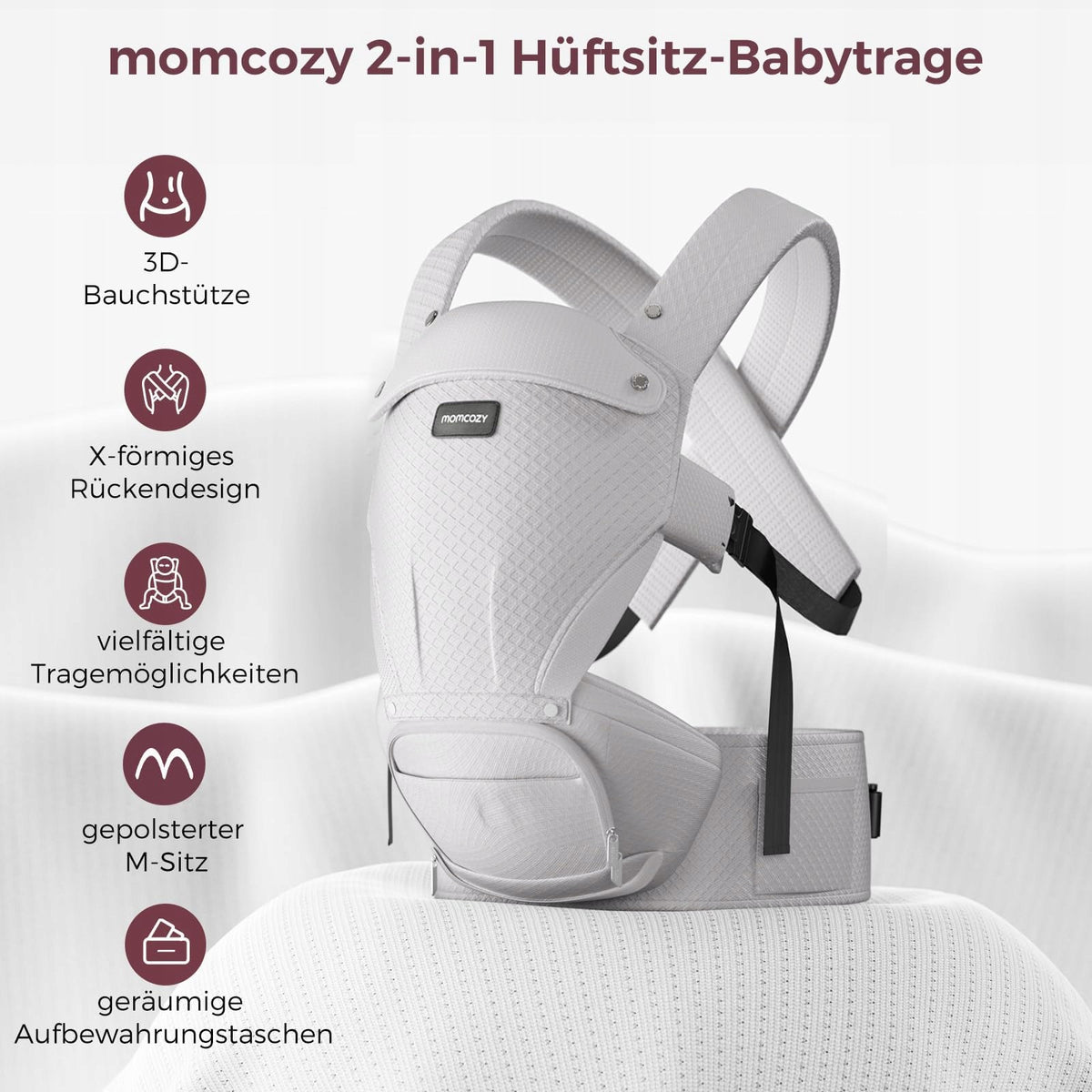 2IN1 BABY CARRIER UP TO 20 KG WITH HIP PILLOW Manufacturer code Bez marki