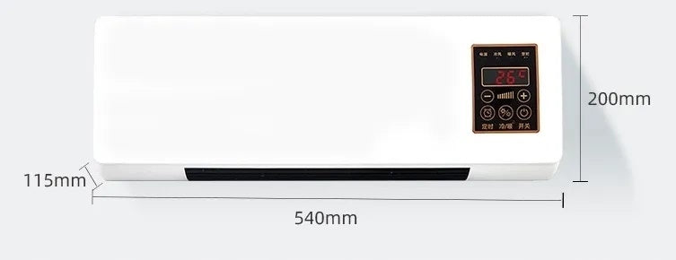 2IN1 FAN WALL AIR CURTAIN + AIR COOLING REMOTE CONTROL Product height 25 cm