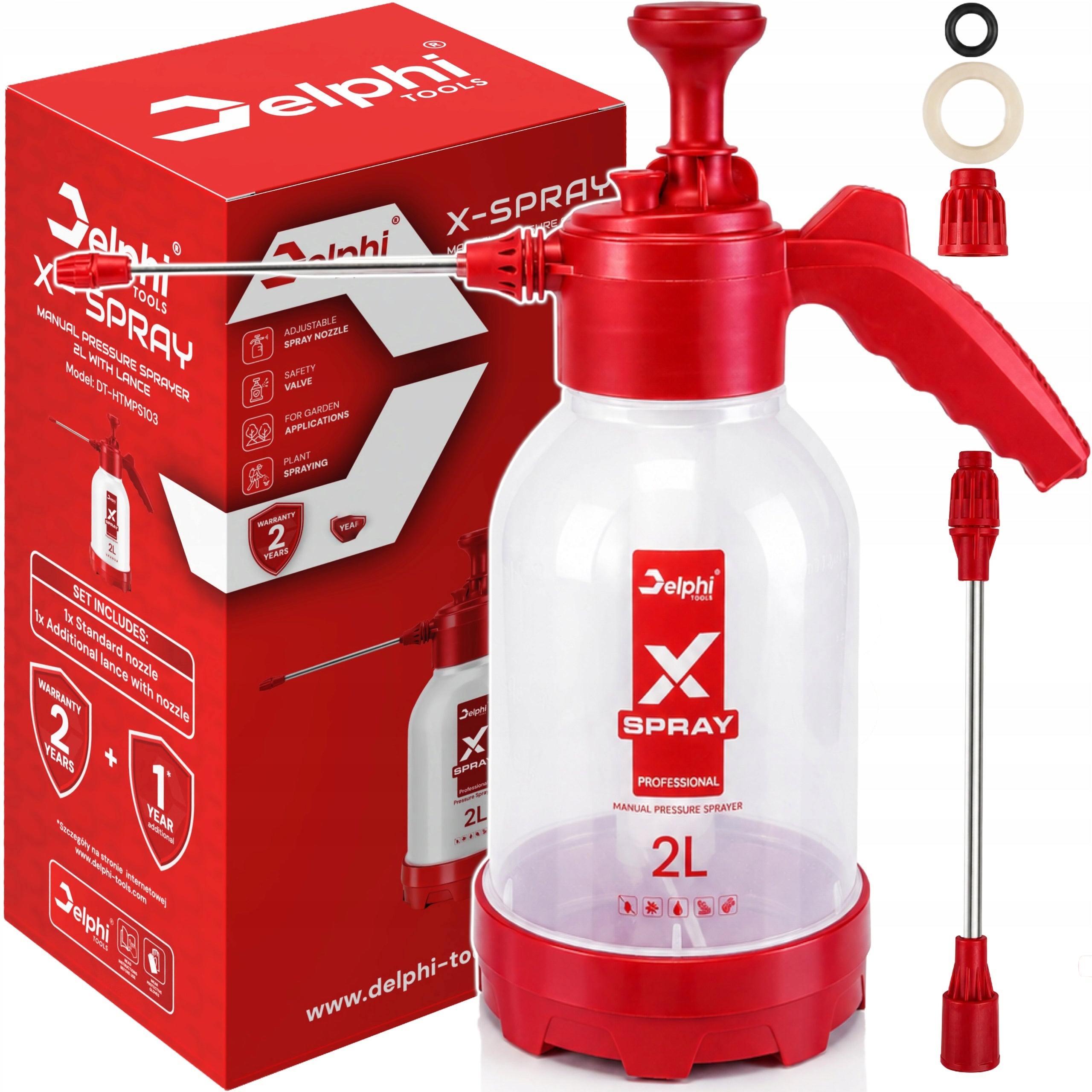 2L HAND SPRAYER WITH PRESSURE LANCE SPRINKLER SPRAYER FOR PLANTS