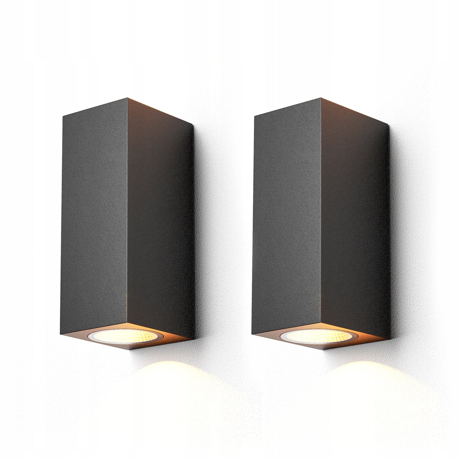 2PCS 10W LED WALL LAMP 15CM OUTDOOR GARDEN LAMP IP65 FACADE METAL BLACK