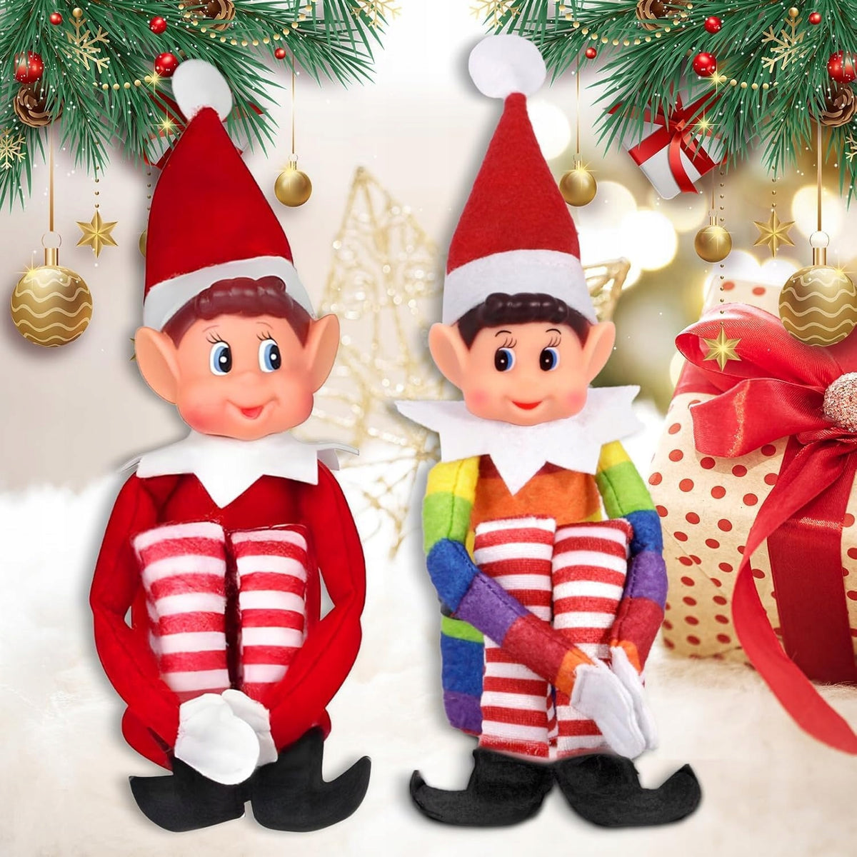 2PCS Mischievous Gnomes 40cm – Soft Advent Figurines, Fun for Kids Manufacturer code ELF SKRZAT ŚWIĄTECZNY PSOTNIK KRASNAL 2x