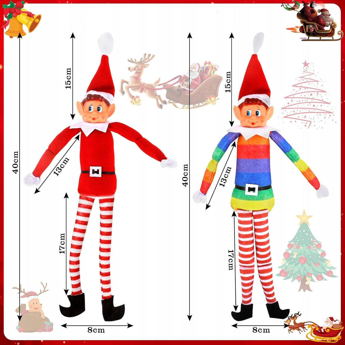 2PCS Mischievous Gnomes 40cm – Soft Advent Figurines, Fun for Kids Packaging status original