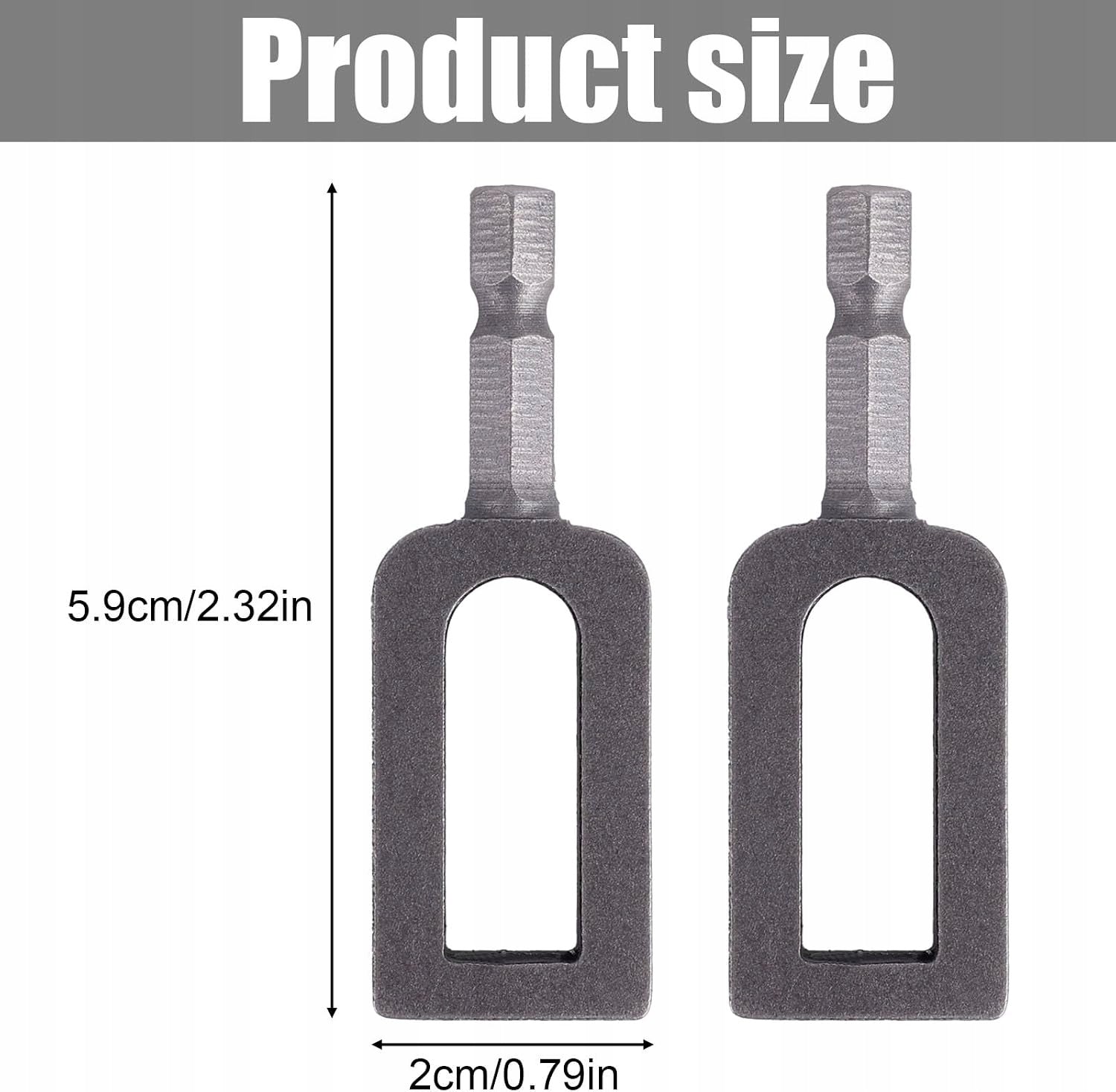 2PCS WIRE TWISTING TOOLS FOR DRILL CARBON STEEL UNIVERSAL Brand K