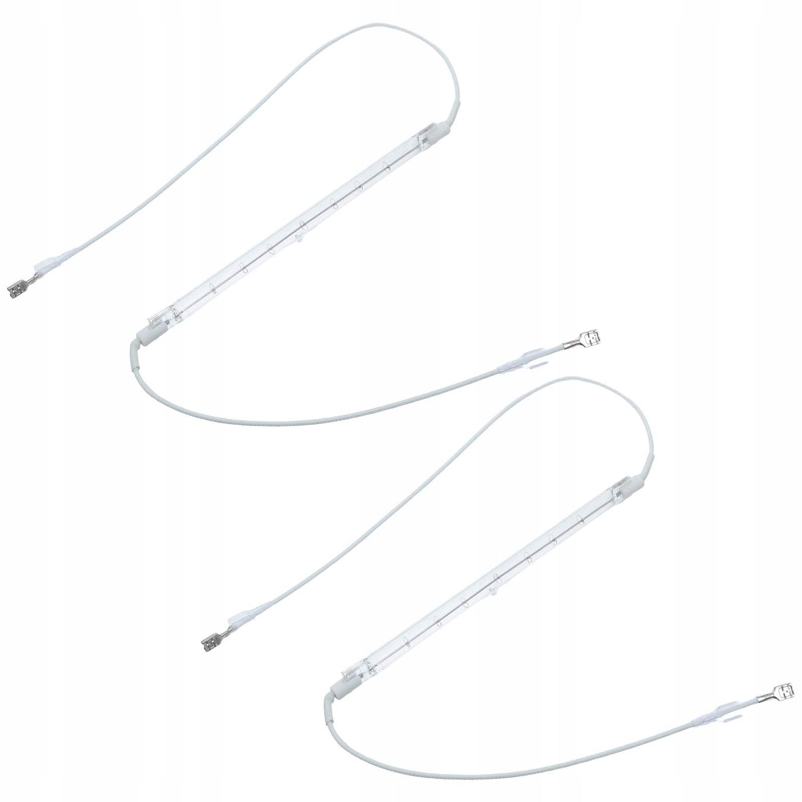2Pcs White Halogen Oven Bulb Replacement Round Heating Tubes Dominant color white